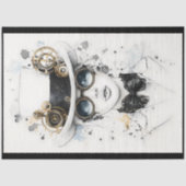 シックで洗練されたSteampunkメスQ4 Decopage 薄葉紙 (正面)