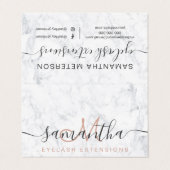 シックで白い大理石の粋な目のアフターケア 名刺 (外部フラット)