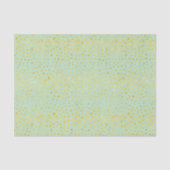 シックで真新しくフェイクな金ゴールドのグリッターのチータのプリントのモノグラム 薄葉紙 (正面)