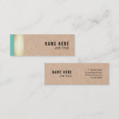 シックで粋な金ゴールドのストライプのクラフトの小型名刺 スキニー名刺 (正面/裏面)
