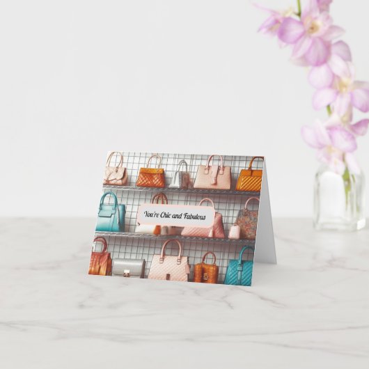 シックで素晴らしい手提げカードグリーティング カード (蘭)