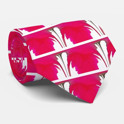 シックで素晴らしい赤いローズハクナマタタホワイトスカイギフト ネクタイ (ロール)