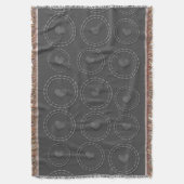 シックで素朴なハートパターン灰色色毛布 スローブランケット (正面縦)