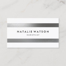 シックで荒くフェイクな銀のストライプの白のモダン