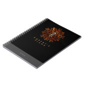 シックで豪華なブラックと金ゴールド華美モノグラムの ノートブック (左側)