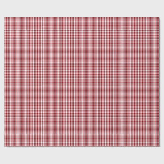 シックで赤い格子縞のストライプなパターン ラッピングペーパー (フラット)