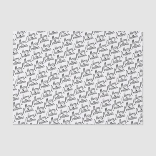 シックで陽気なクリスマスの挨拶の願いを白に 薄葉紙 (正面)