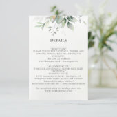 シックで風通しの良い緑のユーカリの葉結婚金ゴールド エンクロージャーカード (スタンド正面)