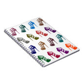 シックで魅力的でカラフルなハイヒールの靴のカスタムのノート ノートブック (右側)