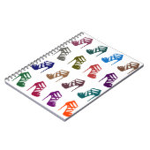 シックで魅力的でカラフルなハイヒールの靴のカスタムのノート ノートブック (左側)