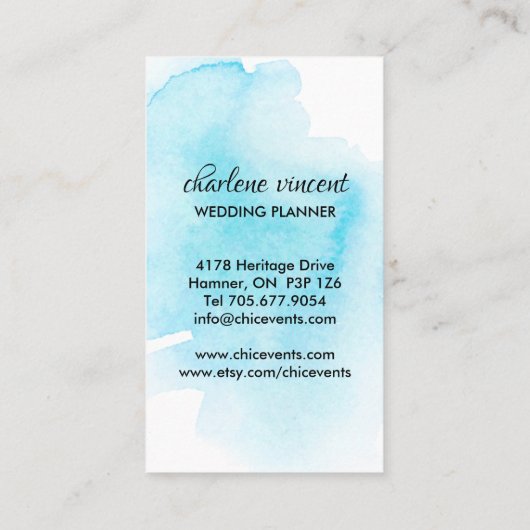 シックで魅力的なイベントプランナー名刺 名刺 (裏面)