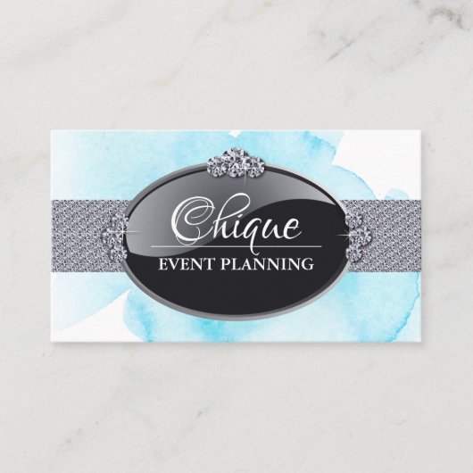 シックで魅力的なイベントプランナー名刺 名刺 (正面)