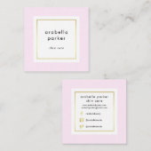 シックで魅力的なピンクおよびフェイクな金ゴールドの会合媒体 スクエア名刺 (正面/裏面)