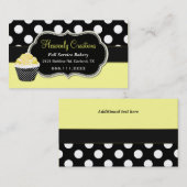 シックで黄色及び黒くカスタムなベーカリーの名刺 名刺 (正面/裏面)