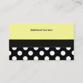 シックで黄色及び黒くカスタムなベーカリーの名刺 名刺 (裏面)