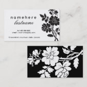 シックで黒いバラの名刺 名刺 (正面/裏面)