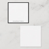 シックで黒いボーダー白くモダンでシンプルなテンプレートの上 ノートカード (正面/裏面)