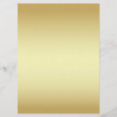 シックで黒く、白い、および金ゴールドのカスタムな結婚式メニュー メニュー (裏面)