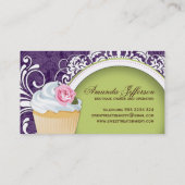 シックで、エレガントなカップケーキの名刺 名刺 (裏面)