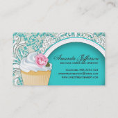 シックで、エレガントなカップケーキの名刺 名刺 (裏面)
