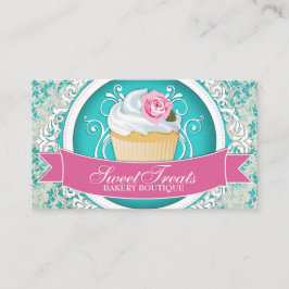 シックで、エレガントなカップケーキの名刺 名刺