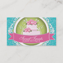 シックで、エレガントなケーキの芸術家の名刺