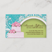 シックで、エレガントなケーキの芸術家の名刺 名刺 (裏面)