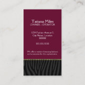 シックで、粋なファッション 名刺 (裏面)