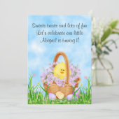 シックとイースターバスケット1st誕生日招待状 招待状 (スタンド正面)