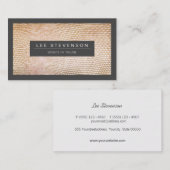 シックとスタイリッシュ金ゴールドスネークスキンパターン 名刺 (正面/裏面)