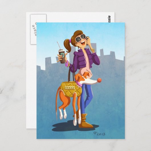 シックとハファンシーガキ ポストカード (正面/裏面)