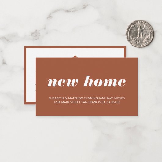 シックとモダンおもしろいの新しいホーム発表 ノートカード (正面/裏面インサイチュ)