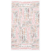 シックなおもしろい感謝祭トルコ豆カセロール テーブルクロス (正面)