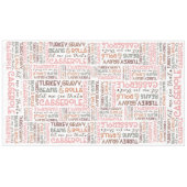シックなおもしろい感謝祭トルコ豆カセロール テーブルクロス (正面(横))
