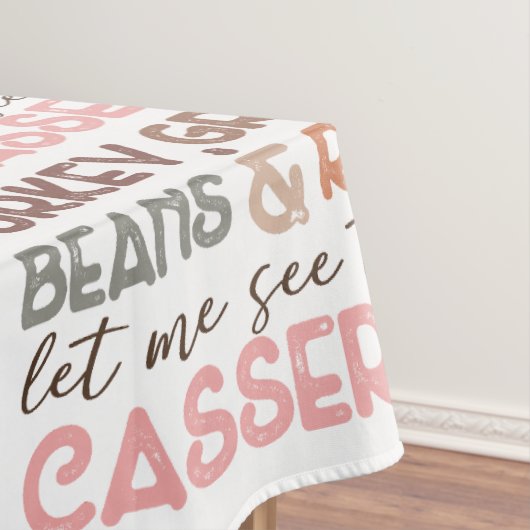 シックなおもしろい感謝祭トルコ豆カセロール テーブルクロス (インサイチュ)