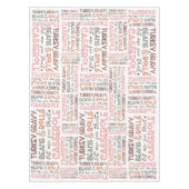 シックなおもしろい感謝祭トルコ豆カセロール テーブルクロス (正面)