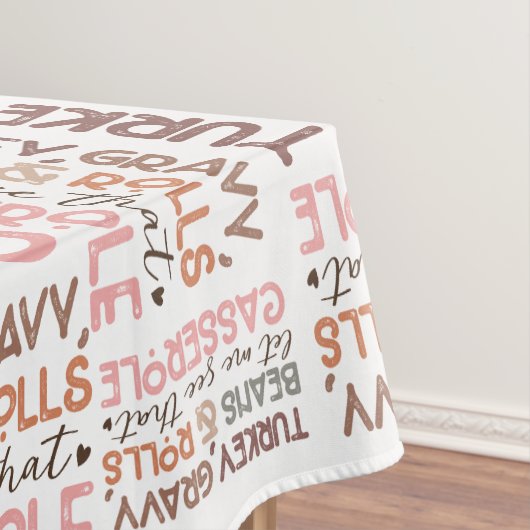 シックなおもしろい感謝祭トルコ豆カセロール テーブルクロス (インサイチュ)