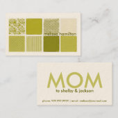 シックなお母さんのテレホンカード コーリングカード (正面/裏面)