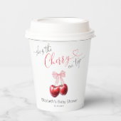 シックなさくらんぼオントップコケットベビーシャワー 紙コップ (正面)