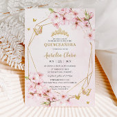 シックなさくらんぼフローラキンセアニラスイート16 招待状