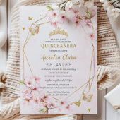 シックなさくらんぼフローラキンセアニラスイート16 招待状