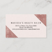 シックなのどのばら色の金ゴールドのグリッターのスパンコールのロイヤリティ ロイヤリティカード (裏面)