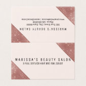 シックなのどのばら色の金ゴールドのグリッターのスパンコールのロイヤリティ 名刺 (外部フラット)