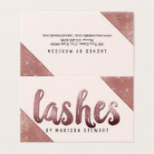 シックなのどのばら色の金ゴールドのグリッターのスパンコールの鞭 名刺 (外部フラット)