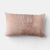 シックなのどのばら色の金ゴールドの花嫁のタイポグラフィ ランバークッション (裏面)