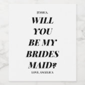 シックなはっきりしたブミニマルリーデスメイド提案 ワインラベル (シングルラベル)