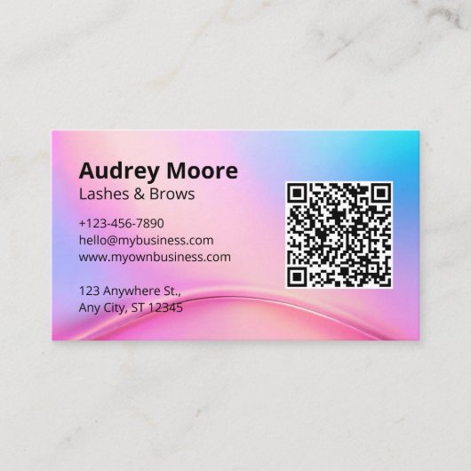 シックなまつげ眉 名刺 (正面)