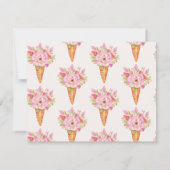 シックなアイスクリームブライダルシャワーレシピカード ノートカード (裏面)