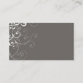 シックなアイボリーとホワクラシックイ結婚トの筐体 エンクロージャーカード (裏面)