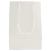 シックなアイボリークリームミニマリストモノグラム ミディアムペーパーバッグ (裏面)